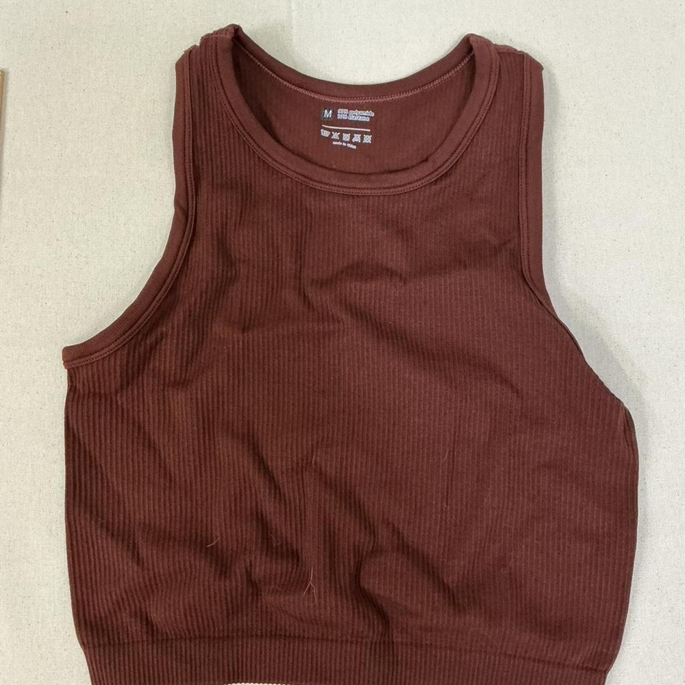 Soft ribbed cropped tank top‎